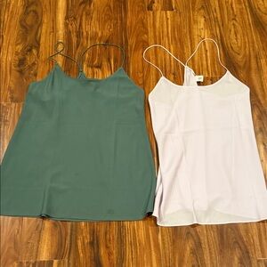 Victoria's Secret Teal and Light Pink Camisoles